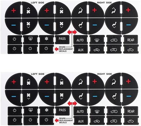 31 زر AC Dash Button ملصقات لاصقة، CD راديو الصوت مكيف الهواء زر إصلاح ملصق مناسب لEnclave AvalancheAC Dash لوحة التحكم في المناخ زر ملصق in Saudi Arabia