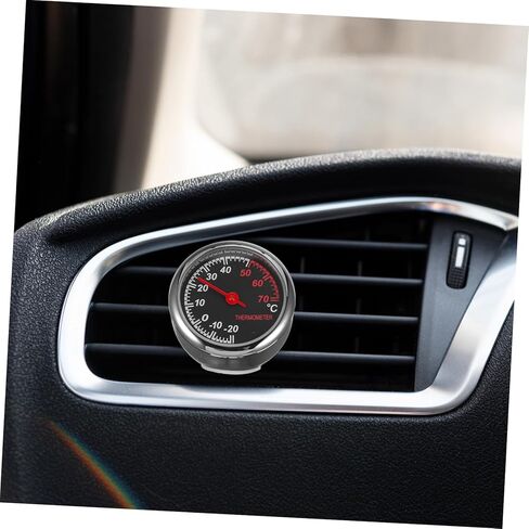 Car Dashboard Thermometer Mini Mechanical Vehicle Temperature Gauge Waterproof with Backlit for Easy Night Reading and Simple Installation No Drilling Required in Saudi Arabia