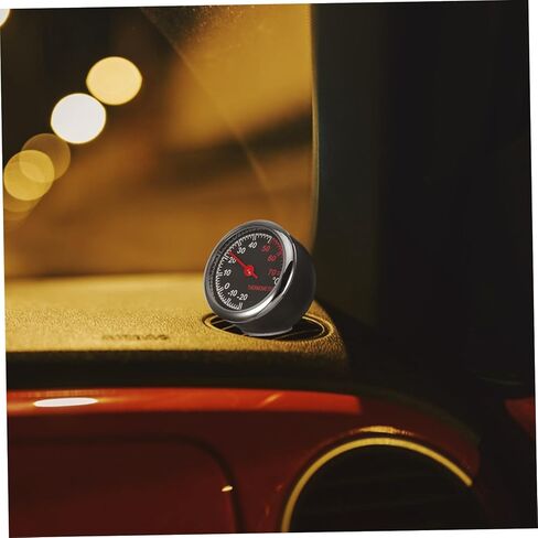 Car Dashboard Thermometer Mini Mechanical Vehicle Temperature Gauge Waterproof with Backlit for Easy Night Reading and Simple Installation No Drilling Required in Saudi Arabia