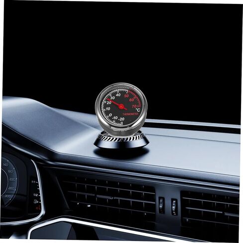 Car Dashboard Thermometer Mini Mechanical Vehicle Temperature Gauge Waterproof with Backlit for Easy Night Reading and Simple Installation No Drilling Required in Saudi Arabia