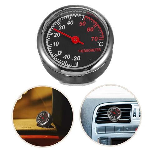 Car Dashboard Thermometer Mini Mechanical Vehicle Temperature Gauge Waterproof with Backlit for Easy Night Reading and Simple Installation No Drilling Required in Saudi Arabia