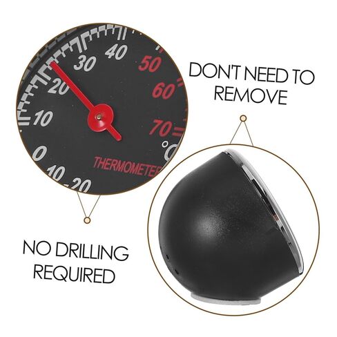 Car Dashboard Thermometer Mini Mechanical Vehicle Temperature Gauge Waterproof with Backlit for Easy Night Reading and Simple Installation No Drilling Required in Saudi Arabia