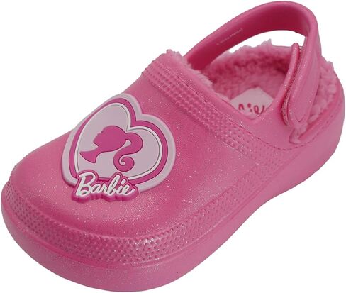 Barbie Toddler Girls' Faux Fur Lined Clogs with Adjustable Strap – Comfortable, Cozy, and Stylish Slip-On Shoes in Saudi Arabia