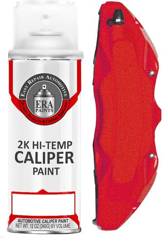 طقم طلاء فرجار الفرامل 2K من ERA Paints - كاندي أبل الأحمر | بخاخ شديد اللمعان، مقاوم للحرارة والكيماويات حتى 500 درجة فهرنهايت | مجموعة كاملة يمكنك صنعها بنفسك مع مزيل الشحوم والقفازات والشريط | صنع في الولايات المتحدة الأمريكية in Kuwait