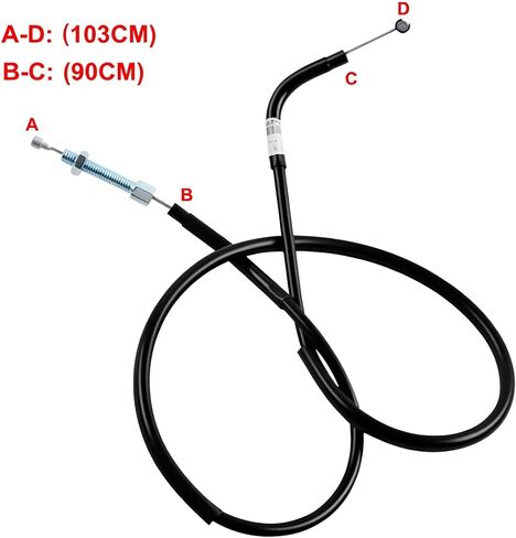 كابل القابض للدراجات النارية متوافق مع سوزوكي GSXR600 GSXR750 (2004-2005) - استبدال أسلاك الفولاذ الثقيلة لتصنيع المعدات الأصلية 58200-29G00 - مجموعة كابل التحكم في السحب السلس in Saudi Arabia
