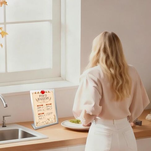 2 قطعة لوحة إعلانات مغناطيسية مع حامل معدني لسطح الطاولة لوحة مذكرة مغناطيسية لوحة حامل حامل عرض من الفولاذ المقاوم للصدأ للمكتب والمنزل والمطبخ والمدرسة 10.4 × 6 بوصة in Kuwait