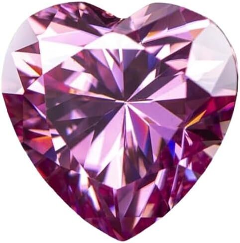 شكل قلب وردي اللون مويسانيتي حجر فضفاض 0.5-5ct ممتاز قطع مويسانيتي الأحجار الكريمة مع شهادة GRA in Saudi Arabia