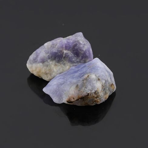 قطعتان من بلورات هاكمانيت الطبيعية التفاعلية للأشعة فوق البنفسجية، أحجار خام، أحجار كريمة خشنة بالجملة، مستلزمات صناعة المجوهرات، كابينة، تلميع، قطع، صناعة يدوية، الحرف اليدوية، مجموعة الأحجار الكريمة (20+ مم) in Kuwait