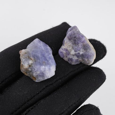 قطعتان من بلورات هاكمانيت الطبيعية التفاعلية للأشعة فوق البنفسجية، أحجار خام، أحجار كريمة خشنة بالجملة، مستلزمات صناعة المجوهرات، كابينة، تلميع، قطع، صناعة يدوية، الحرف اليدوية، مجموعة الأحجار الكريمة (20+ مم) in Kuwait