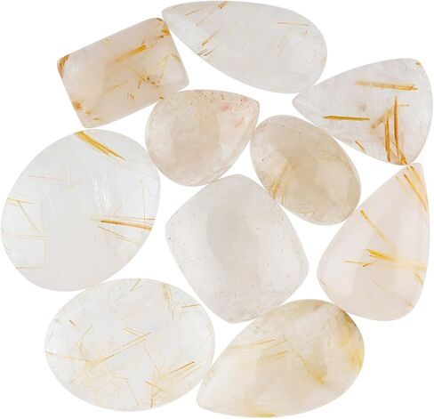 50 Carat Natural Gemstone Cabochon Lot Mixed Shapes – Hand Polished Crystal Stones for Jewelry Making, Healing, Reiki, Craft Supplies, Unique Cab Set for Wire Wrapping & Collectors in Saudi Arabia