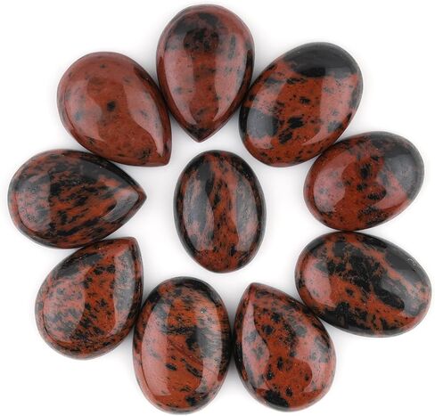50 Carat Natural Gemstone Cabochon Lot Mixed Shapes – Hand Polished Crystal Stones for Jewelry Making, Healing, Reiki, Craft Supplies, Unique Cab Set for Wire Wrapping & Collectors in Saudi Arabia