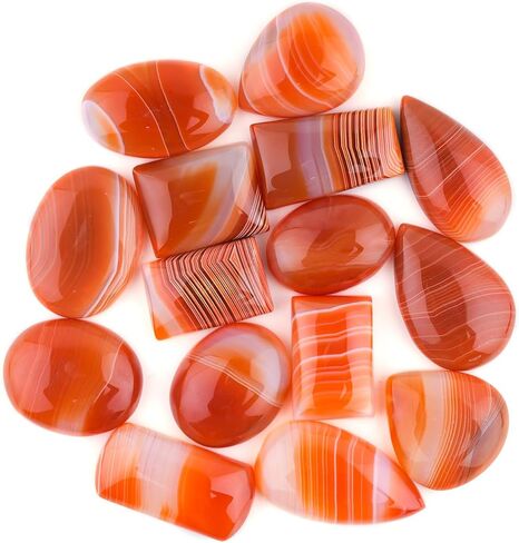 50 Carat Natural Gemstone Cabochon Lot Mixed Shapes – Hand Polished Crystal Stones for Jewelry Making, Healing, Reiki, Craft Supplies, Unique Cab Set for Wire Wrapping & Collectors in Saudi Arabia