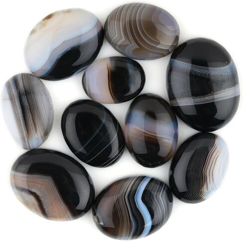 50 Carat Natural Gemstone Cabochon Lot Mixed Shapes – Hand Polished Crystal Stones for Jewelry Making, Healing, Reiki, Craft Supplies, Unique Cab Set for Wire Wrapping & Collectors in Saudi Arabia