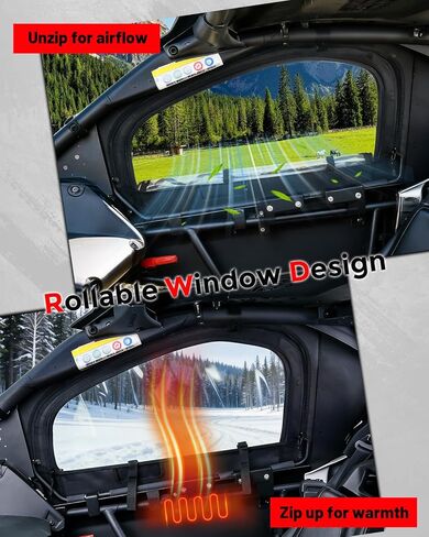 StarknightMT X3 Cab Enclosure with Steel Frame,Upgrade YKK Zipper Door Window Compatible With Can Am 2017-2026 Maverick X3 X Turbo R DS RS RR MR RC 2-Seater Model,Work with Roof Windshield Mirror in Saudi Arabia
