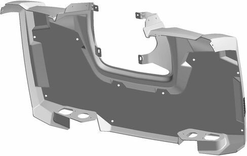 مجموعة كابينة Polaris ATV، خلفية، أحمر إندي، قطعة OEM الأصلية 2636943-293، الكمية 1 in Kuwait