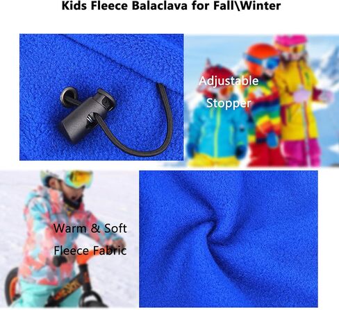 Kids Winter Hats Balaclavas Headwear Fleece Beanie Trooper Cute and Plush Warm Hat for Boys Girls 3-10T in Kuwait