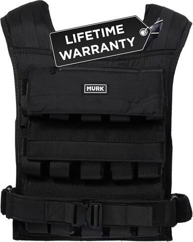 MVRK Adjustable Weighted Vest Men 35lbs - Weighted Workout Vest With Iron Weights, Heavy Duty Weighted Exercise Vest For Functional Training, Slim Design Weighted Running Vest, Weight Vest for Men and Women in Kuwait
