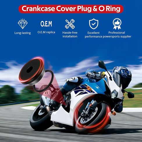 JAVK Black Crankcase Cover Plug O Ring for Suzuki QuadSport Z 400 250 QuadRacer 450 QuadSport 90 DR250 350 650 GSX 600 750 1000 Haya-busa Bandit B-King V-Strom Inazuma O.E.M# 09259-36021 in Kuwait