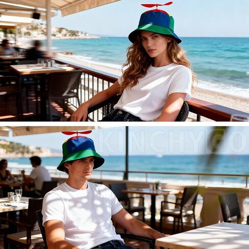 مضحك الكبار قبعة دلو قبعة المروحة مع المروحة الحمراء in Kuwait