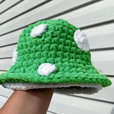 Halloween Crochet Fisherman Hat Soft Bucket Cute Handmade Mushroom Women Novelty Photoshoots Womens Halloween Knitte Black in Saudi Arabia