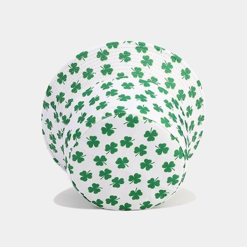 St. Patrick's Day Shamrock Bucket Hat for Women & Men - Green Clover Print Reversible Sun Hat in Saudi Arabia