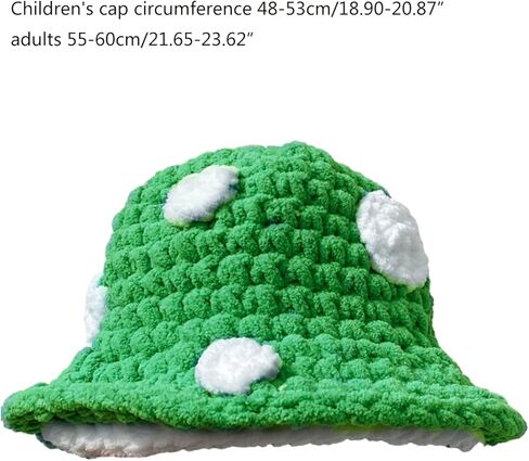 قبعة متماسكة قبعة بحافة للنساء مضحك الفطر قبعة أنيقة الكروشيه الشتاء قبعة موضة صياد قبعة الأطفال زي أغطية الرأس in Kuwait