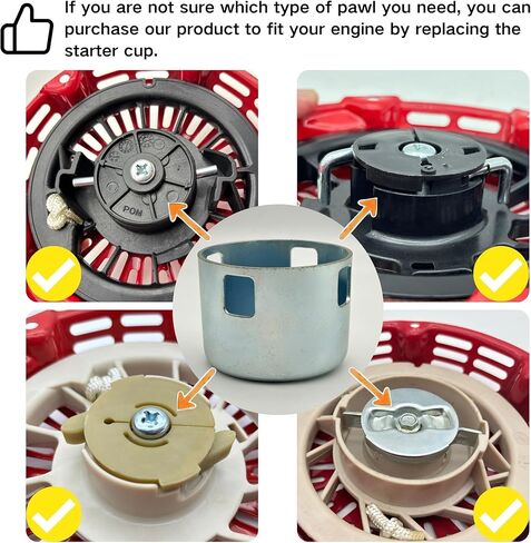 GX160 Pull Start Assembly GX120 GX200 Recoil Starter Pull Rope String with Pully Cup for Honda Rolair Blackmax and Clones in Saudi Arabia