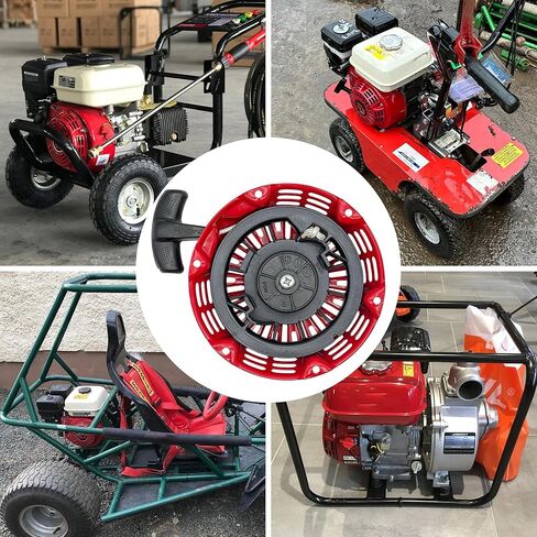 GX160 Pull Start Assembly GX120 GX200 Recoil Starter Pull Rope String with Pully Cup for Honda Rolair Blackmax and Clones in Saudi Arabia
