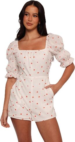 Petal & Pup womens Emerson-romper-ditsy-heart in Saudi Arabia