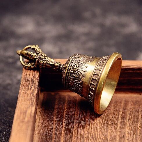Brass Handicraft Die-Casting Drop Bell Key Car Button Wind Bell Tibetan Bronze Bell Creative Gift Home Decoration Accessories in Saudi Arabia