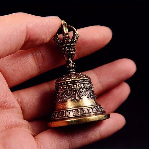 Brass Handicraft Die-Casting Drop Bell Key Car Button Wind Bell Tibetan Bronze Bell Creative Gift Home Decoration Accessories in Saudi Arabia