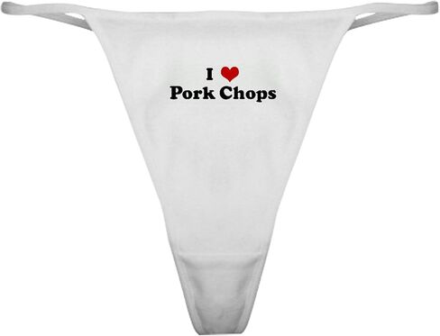 CafePress I Love Pork Chops Classic Thong Underwear, Womens Panties in Saudi Arabia