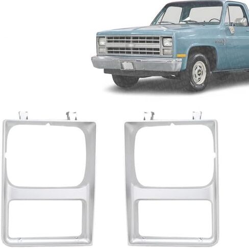 Front Headlight Bezels LH & RH Side Compatible with Chevrolet/GMC C K Series 1985-1988 | DIRECT REPLACEMENT | 15598726 15598725 | GM2513182 GM2512182 in Saudi Arabia