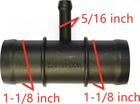 WX3481872, 1-1/8" x 1-1/8" x 5/16", Radiator Coolant Hose 3-Way Connector,Heater T-Joint Diverter,Water Pipe Splitter Repair Kit for Chevrolet,GMC,Ford,Jeep,Ram,Dodge,Chrysler,MINI,Hyundai,Kia, 28mm in Saudi Arabia
