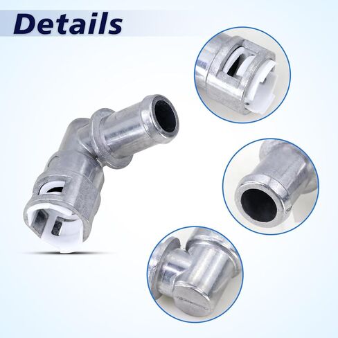 HVAC Heater Hose Connector 5/8" x 5/8" Fits 2002-2005 Blazer,2002-2006 Trailblazer,2007-2010 Dodge Ram 2500/3500/4500/5500,2011-2020 Dodge Grand Caravan,2002-2006 GMC Envoy Replace#800-416 in Saudi Arabia