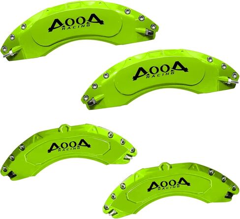 AOOA Caliper Covers Yellow with Black Logo Brake Aluminum Covers Fits 2011-2018 RAM 1500(Set of 4) in Saudi Arabia