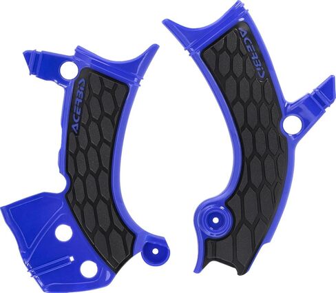 Acerbis X-Grip Frame Guards Blue/Black Compatible with Yamaha WR250F 2025-2026/WR450R 2024-2025 - 2985901034 in Saudi Arabia