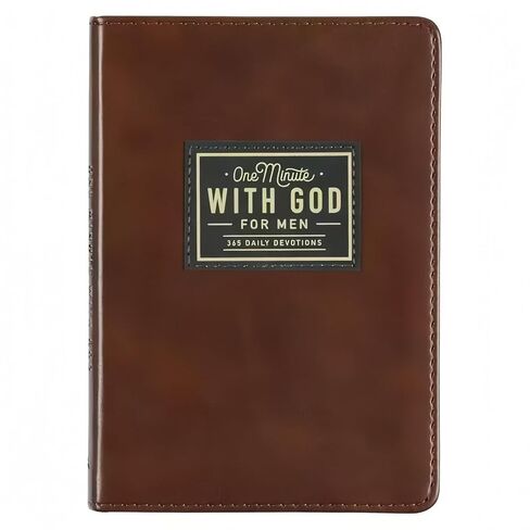 One Minute with God Daily Devotional for Men, 365 days of daily prayer brown book, 2026 Mens Dailys Devotional and Prayer Journal in Saudi Arabia