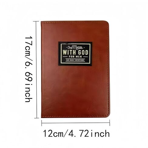One Minute with God Daily Devotional for Men, 365 days of daily prayer brown book, 2026 Mens Dailys Devotional and Prayer Journal in Saudi Arabia