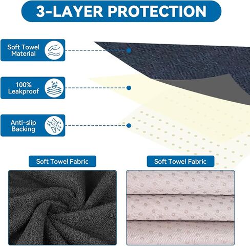 Washable Non-Slip Seat Protectors, Waterproof Car SUV Truck Towel Seat Cover, Universal Car Protective Front Seats Covers for Gym Workout, Running, Swimming, Beach and Hiking in Saudi Arabia