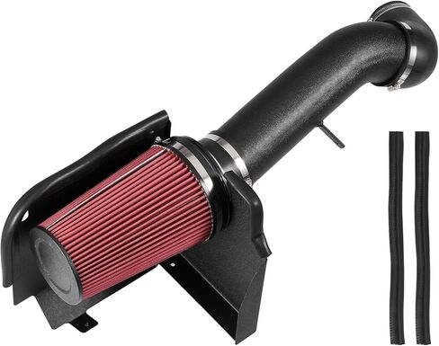 VEVOR Cold Air Intake, 3.5 Inch Cold Air Intake System + Heat Shield Compatible with 2014-2018 Chevy Silverado/GMC Sierra, 2015-2020 Cadillac Escalade 6.2L, High Flow Filter Kit Improved Horsepower in Saudi Arabia