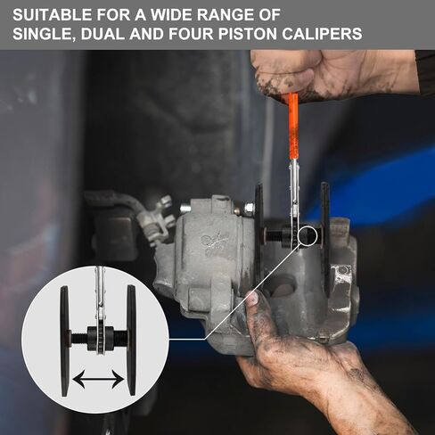 Gerox Ratcheting Brake Caliper Tool，4-in-1 Caliper Piston Compression Tool, 360° Adjustable Car Ratchet Brake Piston, applying Force evenly Over a Large Area in Saudi Arabia