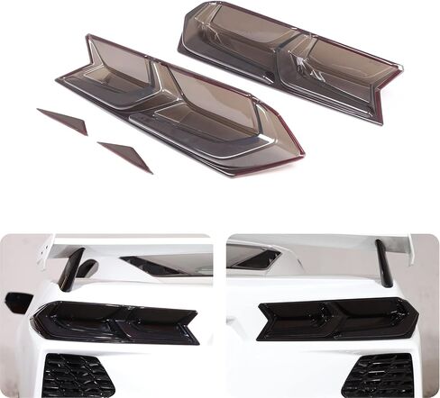 Sekhyna Car Tail Light Smoked Black Protection Cover Trim ABS 4PCS Compatible with Chevrolet Corvette C8 Stingray 2020-2023 Taillight Shell Cover Trim Accessories in Saudi Arabia