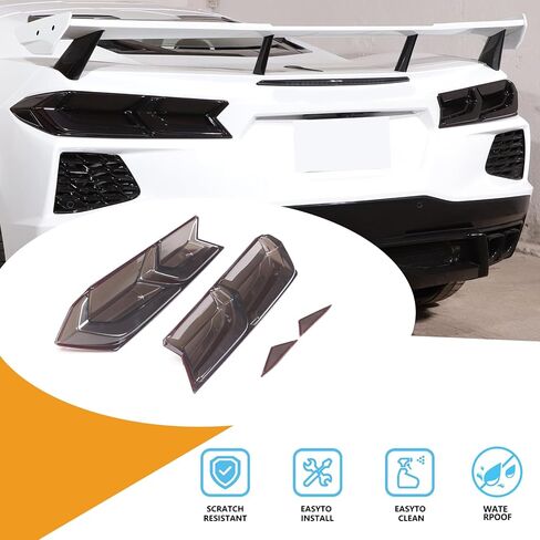 Sekhyna Car Tail Light Smoked Black Protection Cover Trim ABS 4PCS Compatible with Chevrolet Corvette C8 Stingray 2020-2023 Taillight Shell Cover Trim Accessories in Saudi Arabia