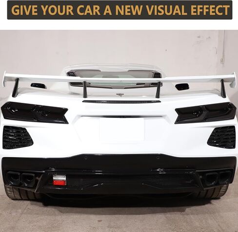 Sekhyna Car Tail Light Smoked Black Protection Cover Trim ABS 4PCS Compatible with Chevrolet Corvette C8 Stingray 2020-2023 Taillight Shell Cover Trim Accessories in Saudi Arabia