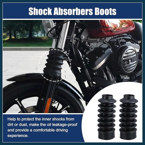 2 Pcs Motorcycle Front Fork Guards Covers Shock Absorbers Boots 39mm Universal for Harley Sportster XL883 1200 for ATV UTV Automotive Parts in Saudi Arabia
