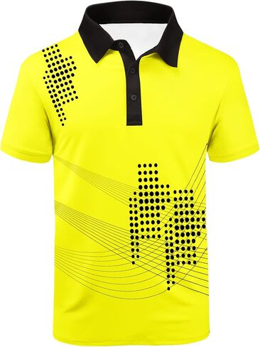 ZITY Mens Golf Shirts Short Sleeve Print Patterns Performance Moisture Wicking Polo Shirt in Saudi Arabia