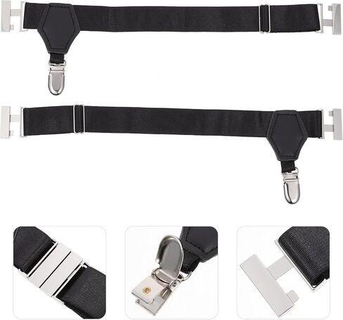 Ciieeo Adjustable Black Elastic Leg, Charming Nylon Suspender Strap for Women, Practical Dress Accessory and Thigh-high Stockings in Kuwait