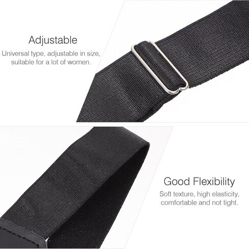 Ciieeo Adjustable Black Elastic Leg, Charming Nylon Suspender Strap for Women, Practical Dress Accessory and Thigh-high Stockings in Kuwait