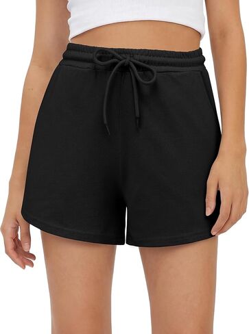 Poroka Girls Sweat Shorts with Pockets Summer Casual Running Shorts with Drawstring for Teen Girls 9-16 Years in Saudi Arabia
